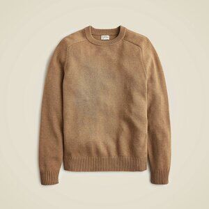 J.Crew Heritage cotton crewneck sweater Camel size medium